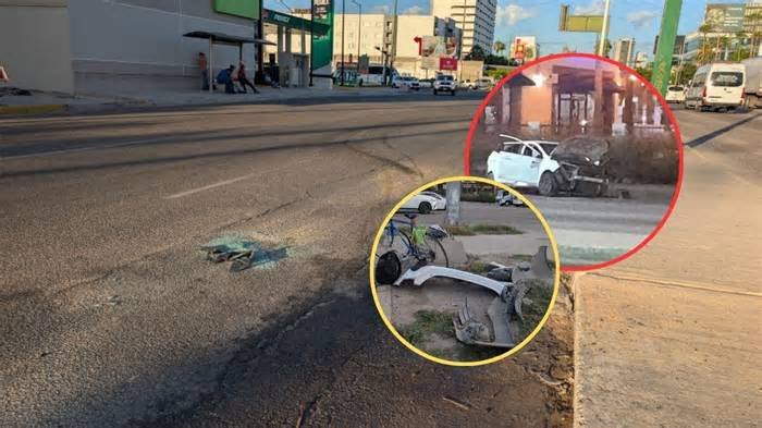 Un choque entre dos autos en el bulevar Kino de Hermosillo deja cuatro personas muertas y cuatro heridas, tres de ellas graves