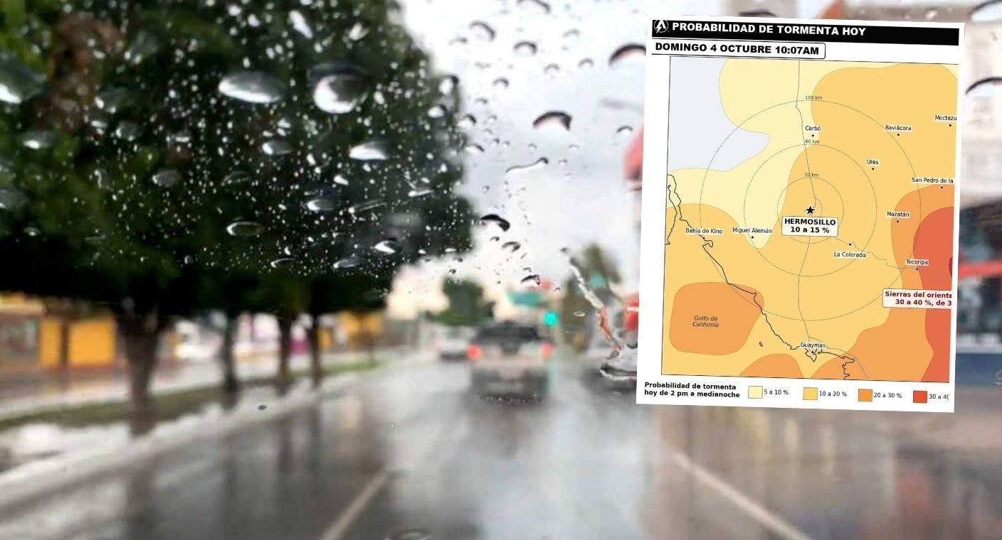 Pronostican lluvias para Hermosillo este domingo: ¿A qué hora podrían empezar? Te decimos