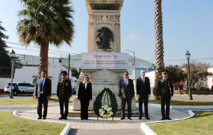 Conmemoran en Hidalgo el 153 aniversario del natalicio de Francisco I. Madero