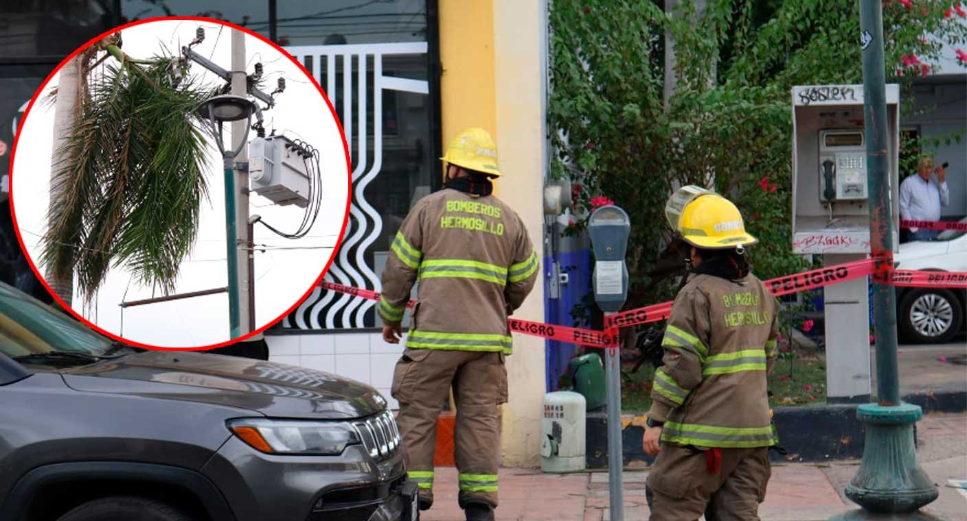 Paloma habría causado falla eléctrica cerca de gasolinera en el centro de Hermosillo