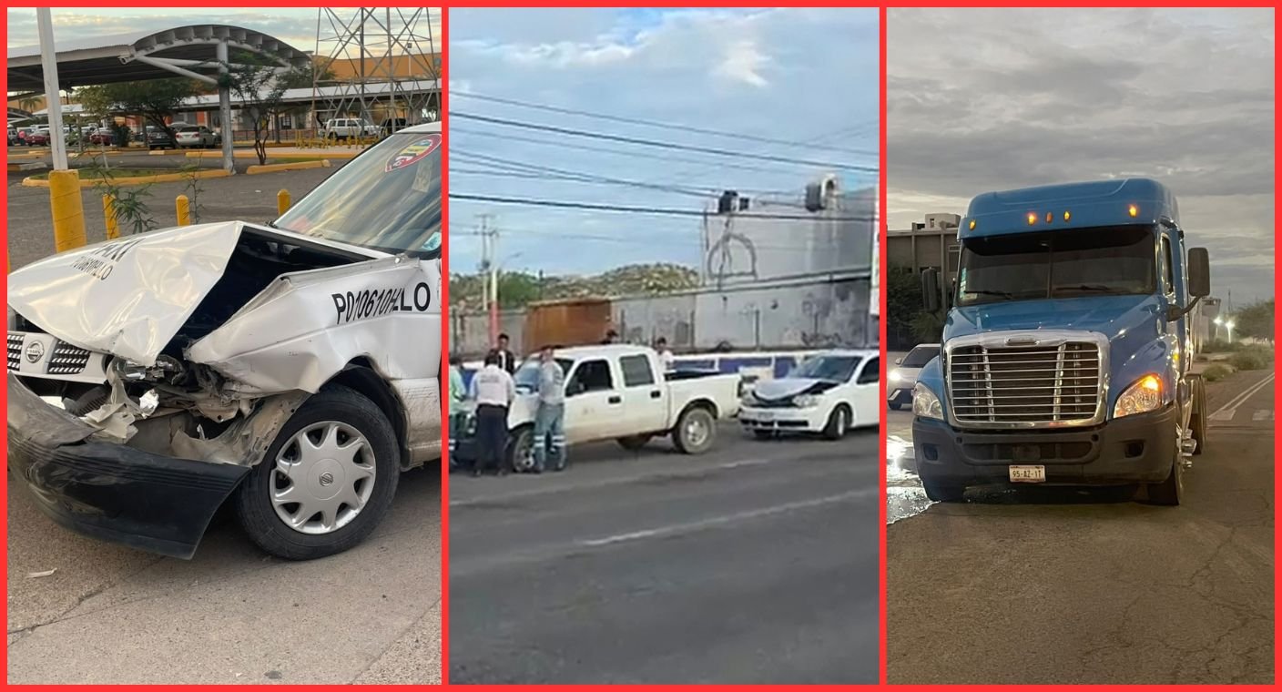 Tarde de choques en Hermosillo: hasta tres accidentes viales se registran en distintos puntos de la ciudad