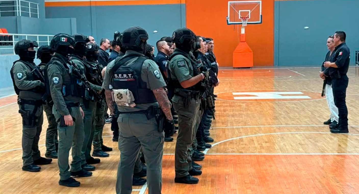 Policías tácticos de Hermosillo entrenan jiu-jitsu con exmilitares de EEUU y Rusia