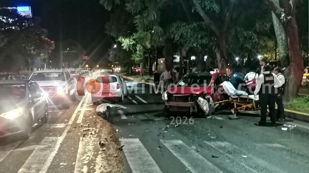 Chocan en Morelia, hay un herido