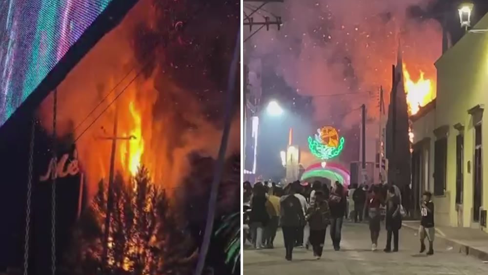 Incendio detrás del escenario interrumpe presentación de Banda Maguey en San Felipe