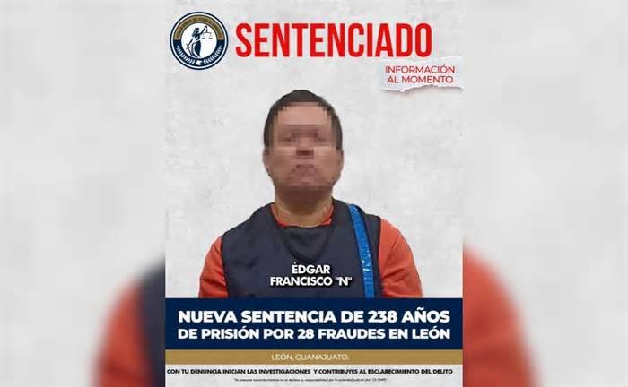 Sentencian a 238 años de prisión a un abogado por defraudar a 28 personas con 9.7 mdp en León, Guanajuato