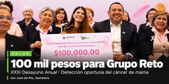 Municipio dona 100 mil pesos a Grupo Reto en San Juan del Río