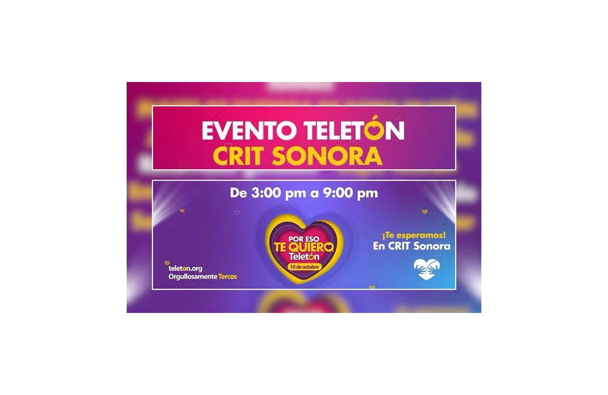 Teletón 2026 en el CRIT Sonora tendrá música, juegos y actividades el sábado 10 de octubre en Hermosillo