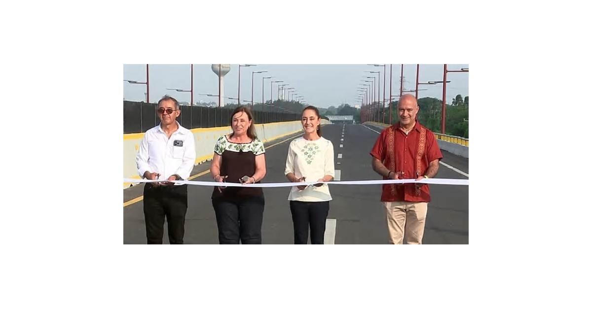 “Compromiso cumplido”: Sheinbaum inaugura puente en Puerto de Veracruz