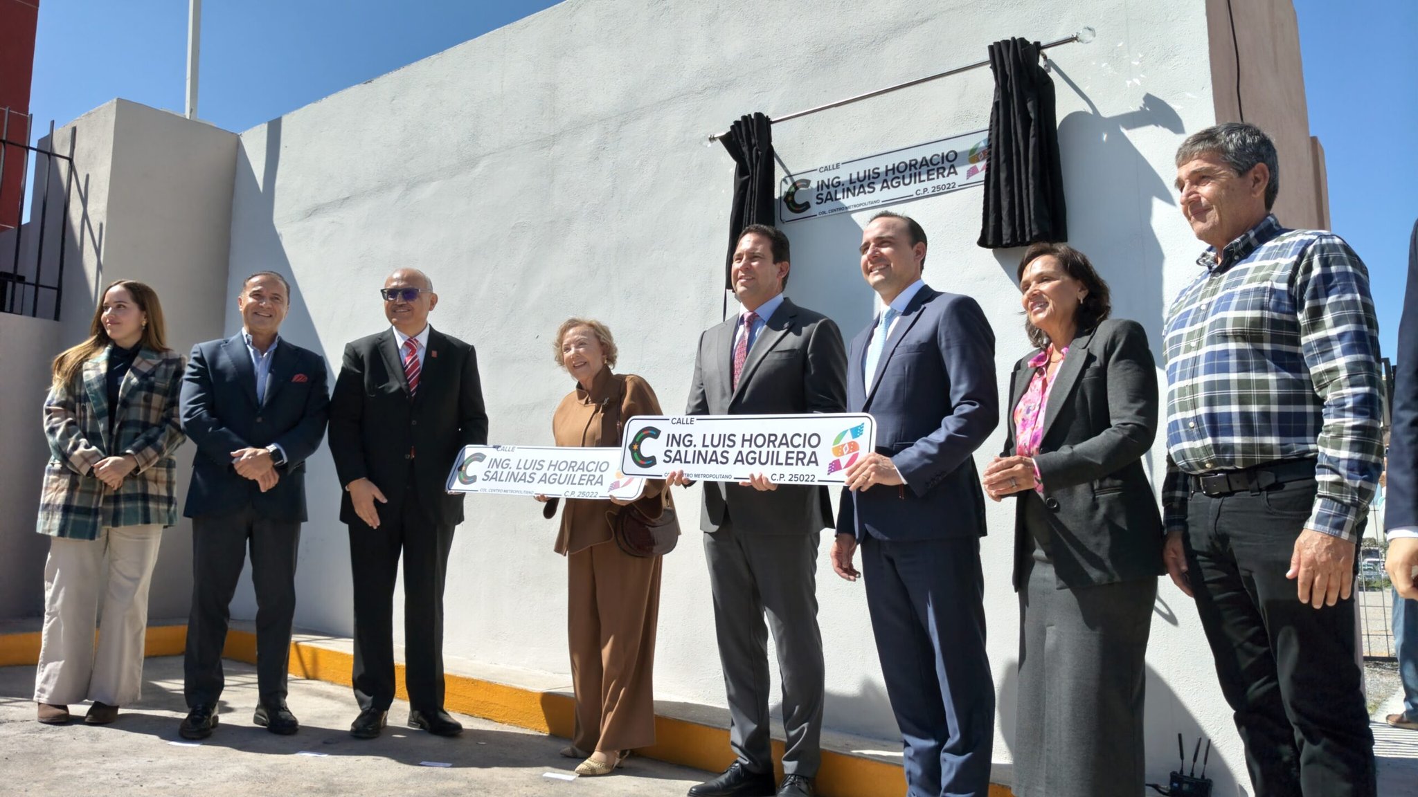 Merecido homenaje: imponen el nombre del ingeniero Luis Horacio Salinas Aguilera a calle de Saltillo