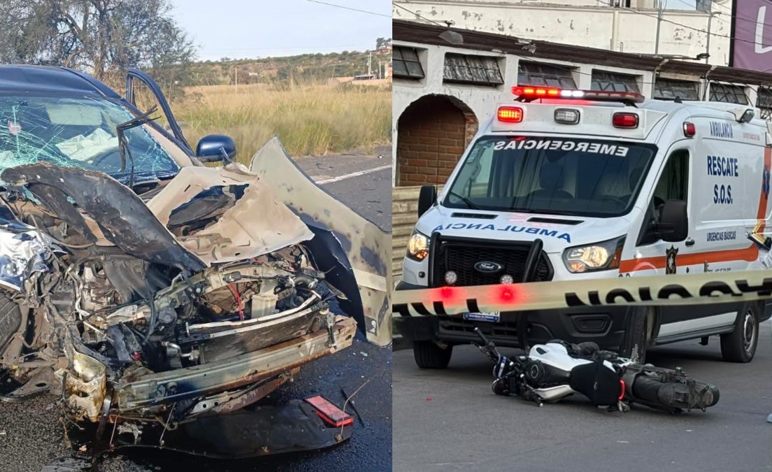 Dos accidentes en Acámbaro dejan un joven motociclista muerto y tres personas lesionadas