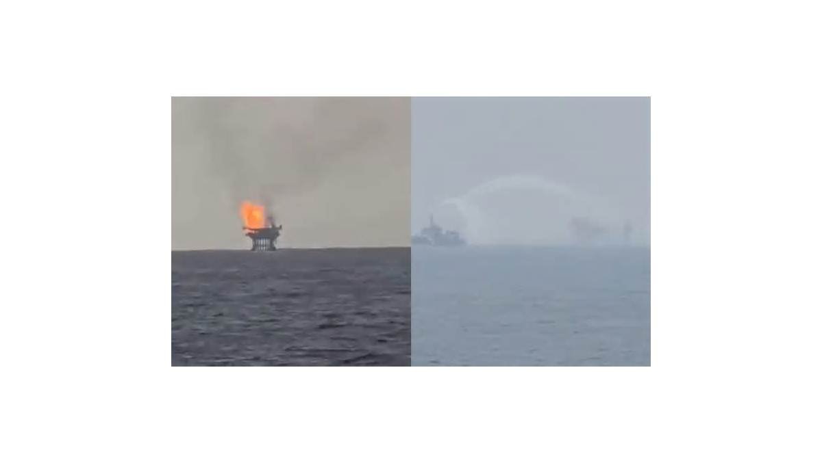 Pemex atiende incendio en plataforma satélite Abkatún-H en la Sonda de Campeche; no hay lesionados