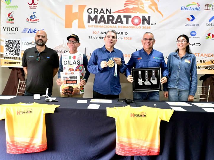 Supera los 2 mil 700 inscritos el Gran Maratón Internacional de Hermosillo 2026 a un mes de celebrarse