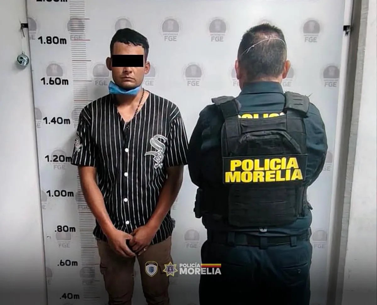 Policía Morelia detiene a un hombre que ingresó a un domicilio en Morelia sin autorización