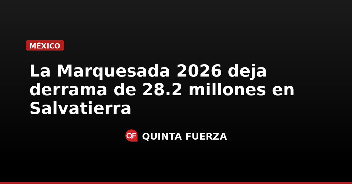 La Marquesada 2026 deja derrama de 28.2 millones en Salvatierra