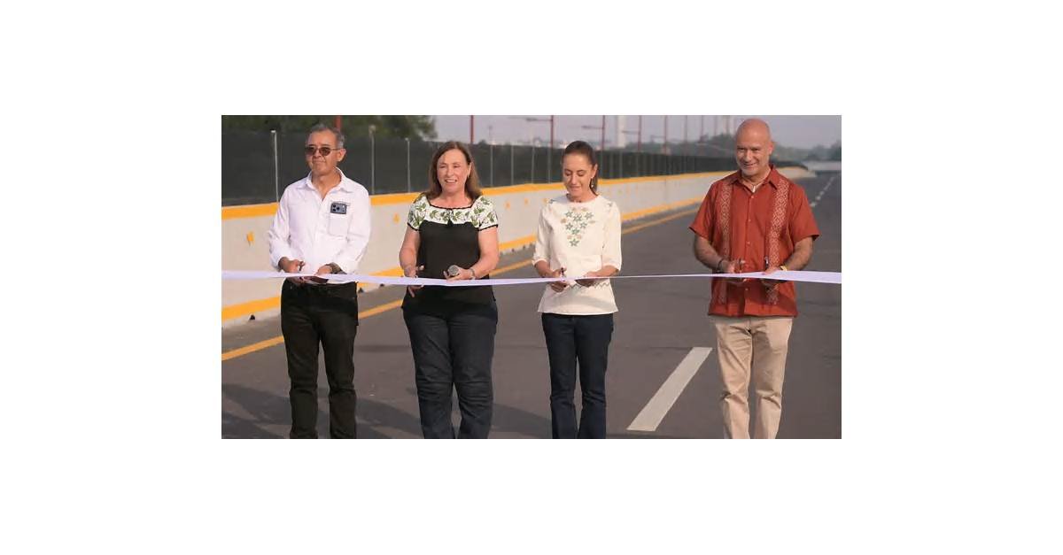 Inaugura Claudia Sheinbaum puente acceso al Puerto de Veracruz; uno de los 400 que se construirán en el sexenio