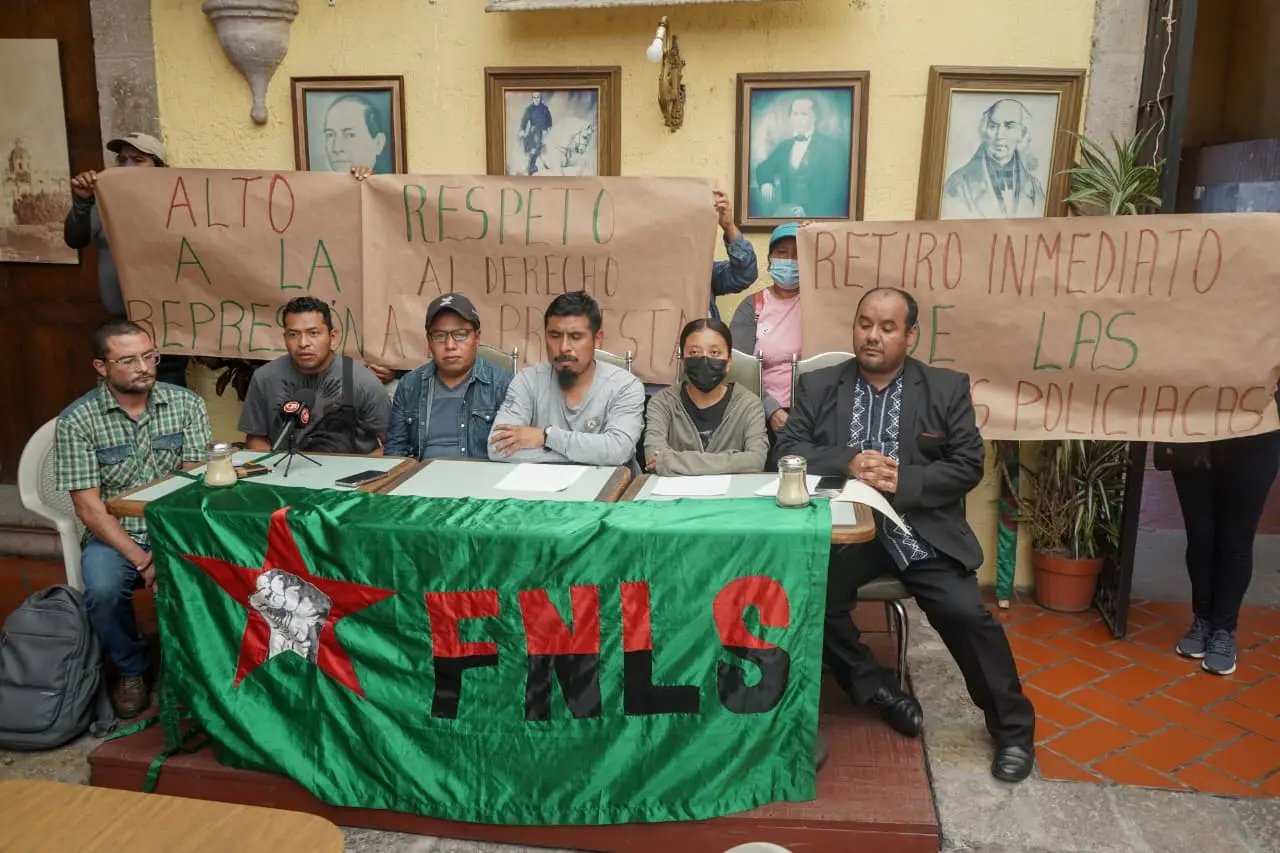 Luego del operativo en el Centro Histórico de Morelia, el FNLS anuncia nueva movilización este 4 de octubre