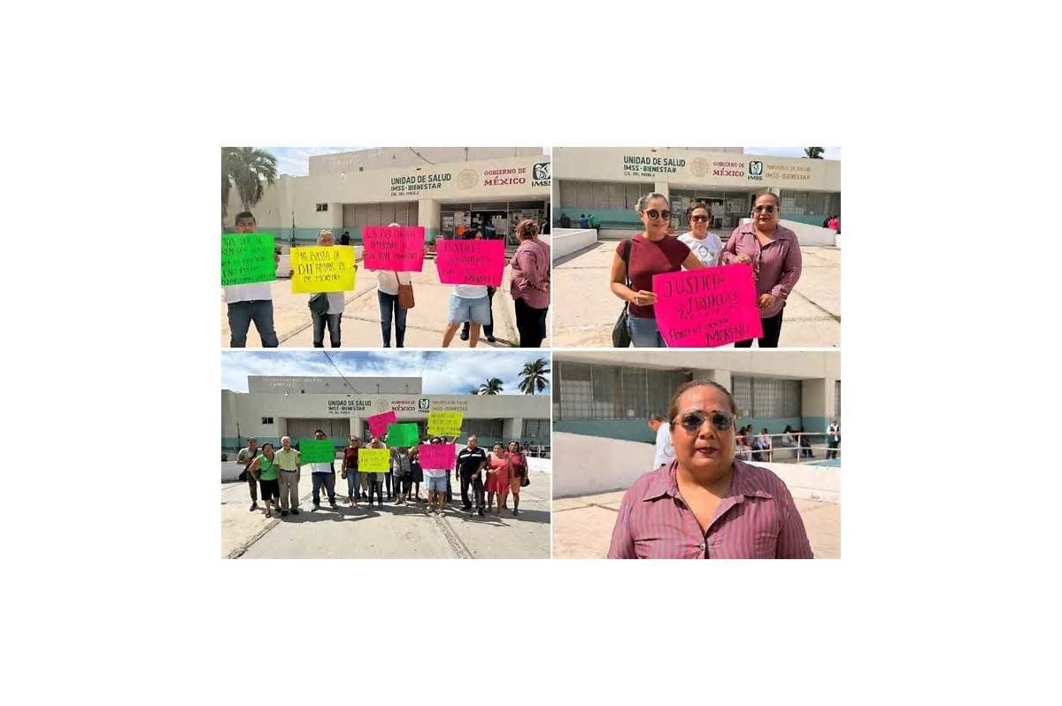 Usuarios protestan en apoyo a director de Centro de Salud en Tampico, Tamaulipas