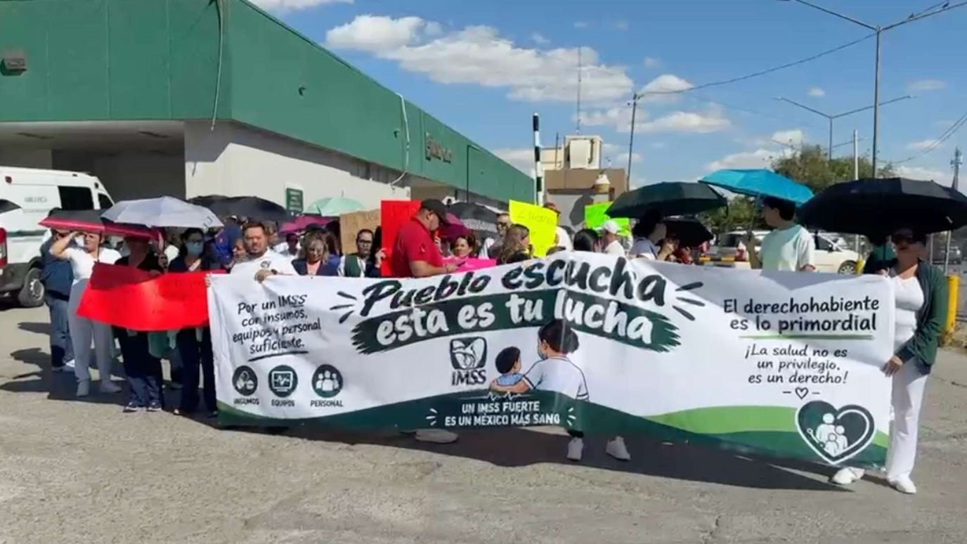 Continúan Protestas de Trabajadores del IMSS en Ciudad Juárez