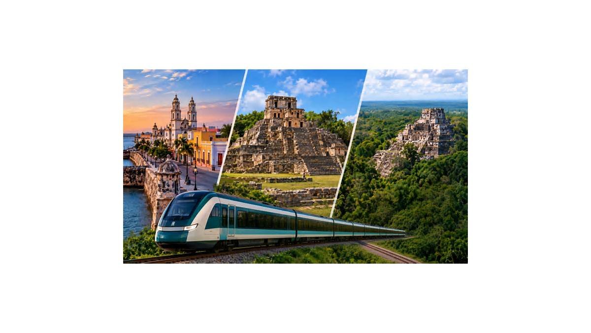 Ruta por Campeche en Tren Maya: ¿cómo visitar Calakmul, Edzná y la capital en un fin de semana?