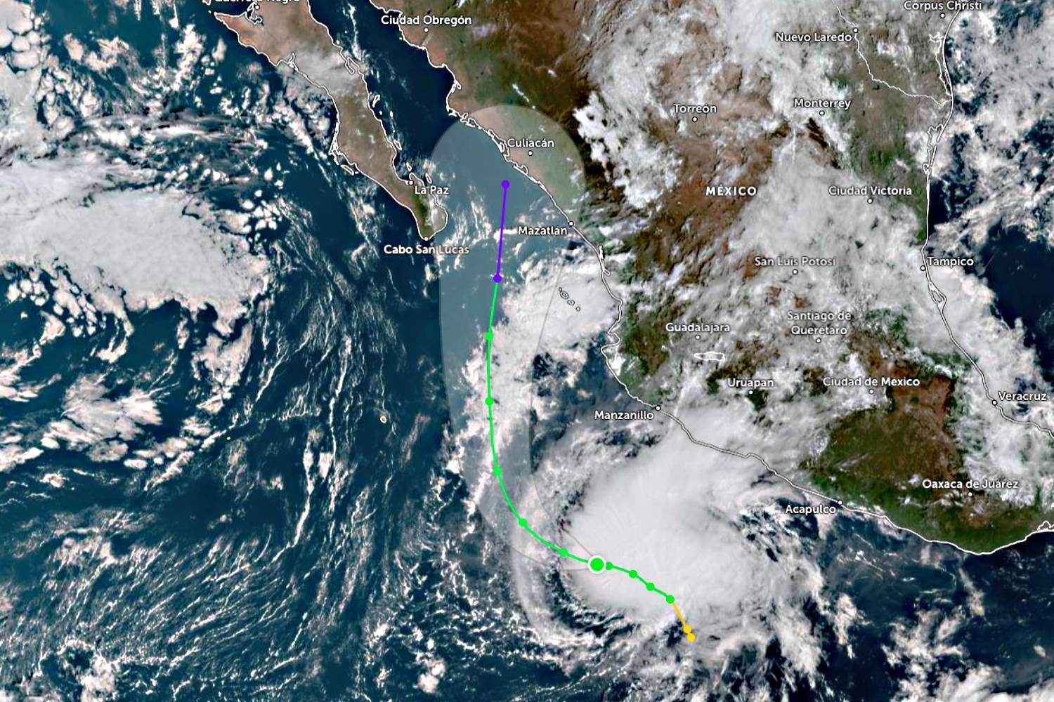 Tormenta tropical Vance mantiene trayectoria hacia el Golfo de California; prevén lluvias en BCS
