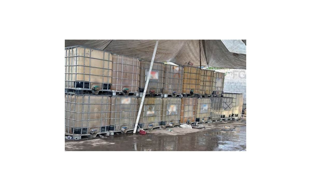 Aseguran 20 mil 900 litros de combustible en Pachuca, Hidalgo; detectan tomas clandestinas