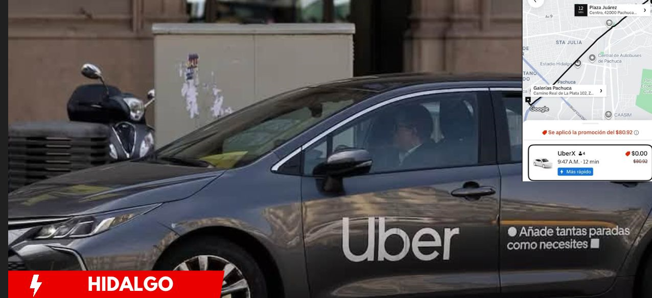Uber activa viajes y envíos en Pachuca