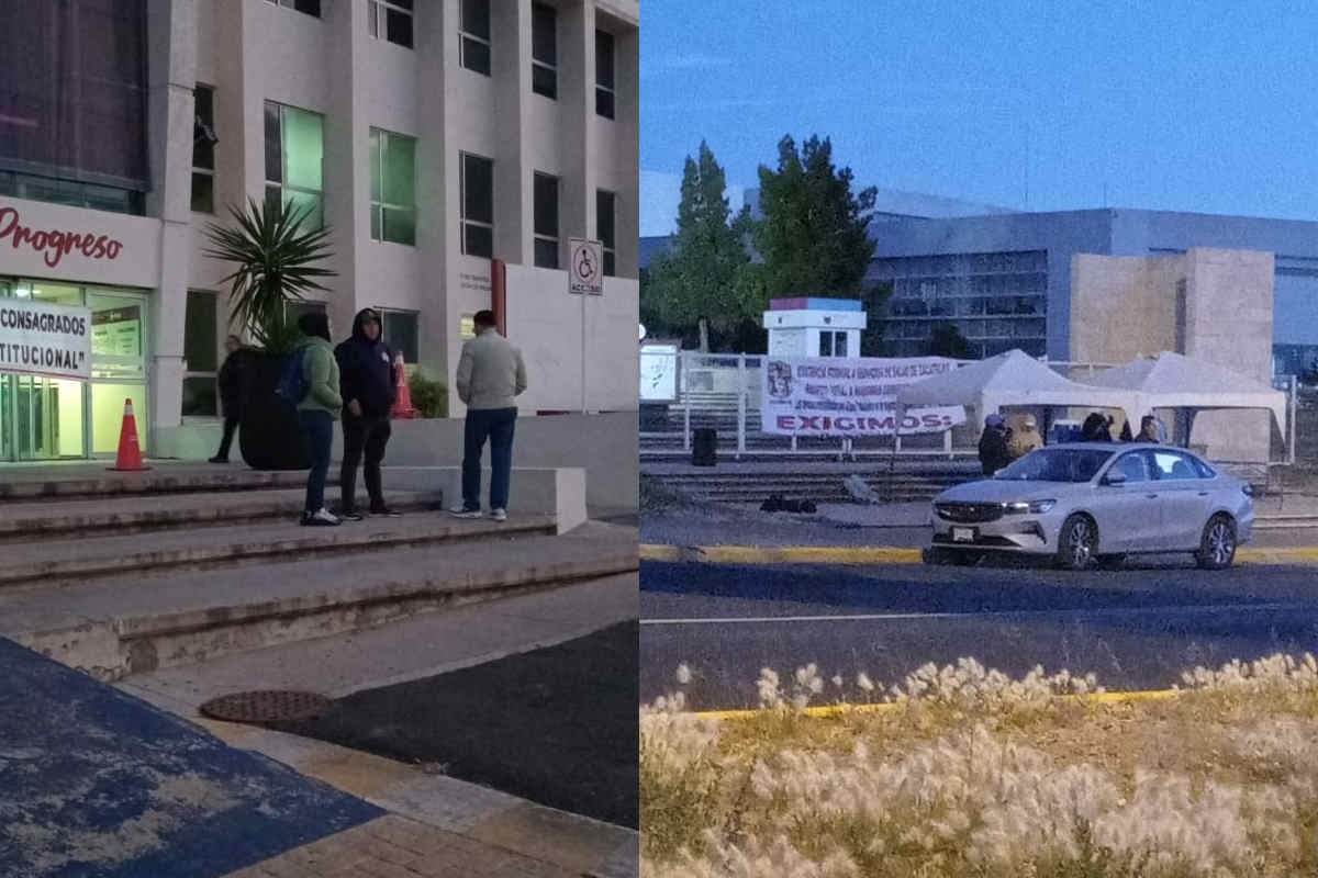 Sindicato de Salud toma Ciudad Administrativa en Zacatecas; exige pago de bono de retiro