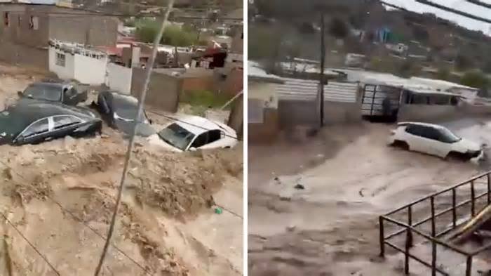 Fuertes lluvias arrastraron carros y convirtieron las calles en ríos en Ciudad Juárez | VIDEO