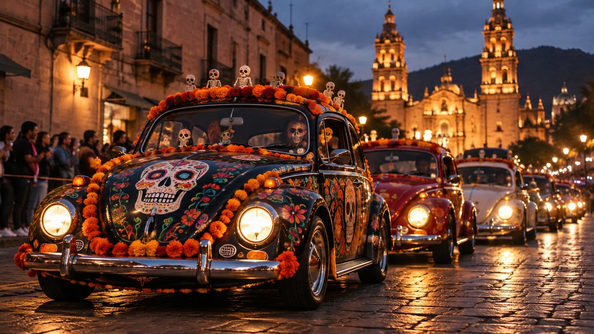 ¡Ya hay fecha! Rodada de vochos por Día de Muertos saldrá de Morelia rumbo a Santiago Undameo