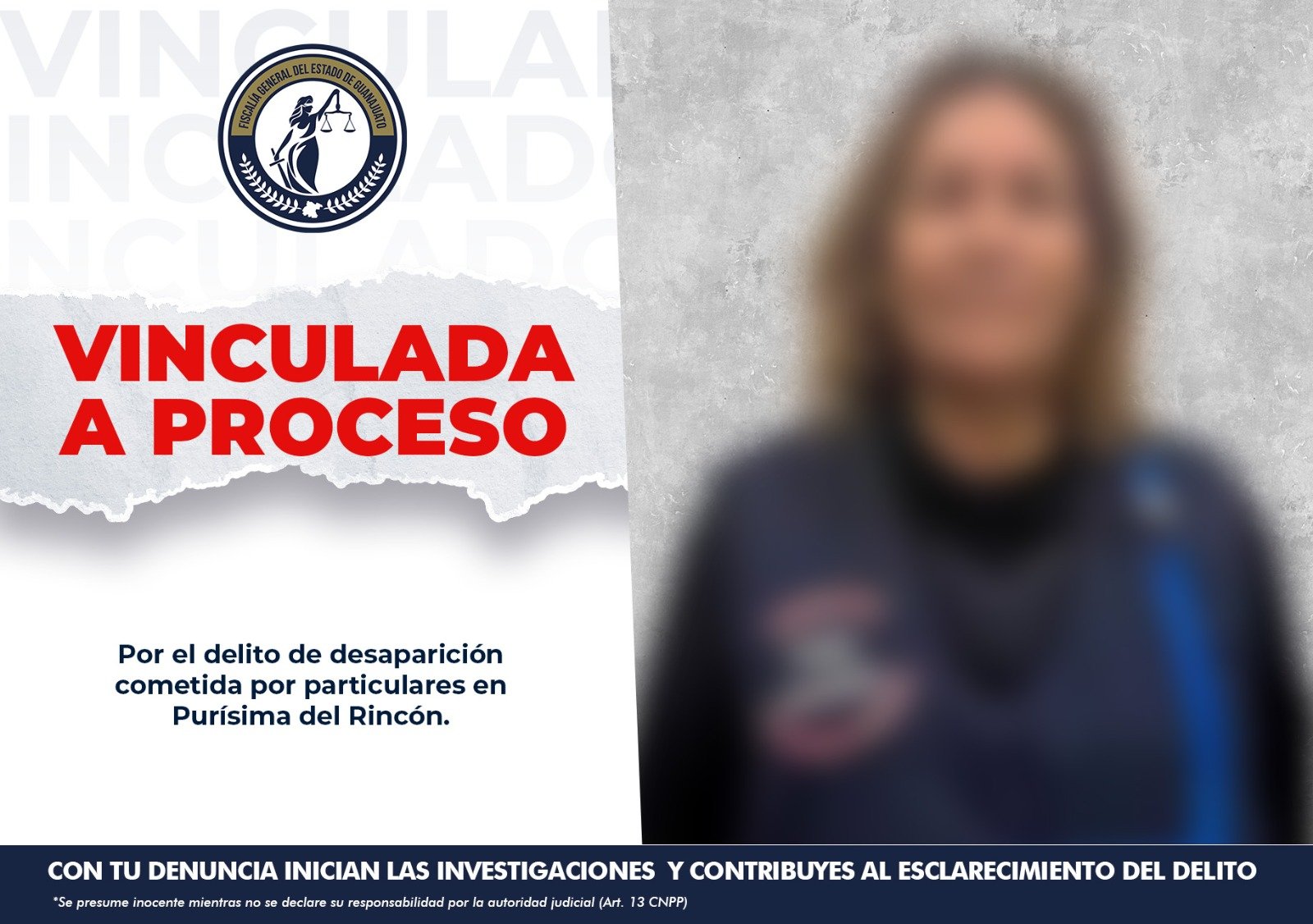 Vinculan a mujer por desaparición de joven en Purísima del Rincón