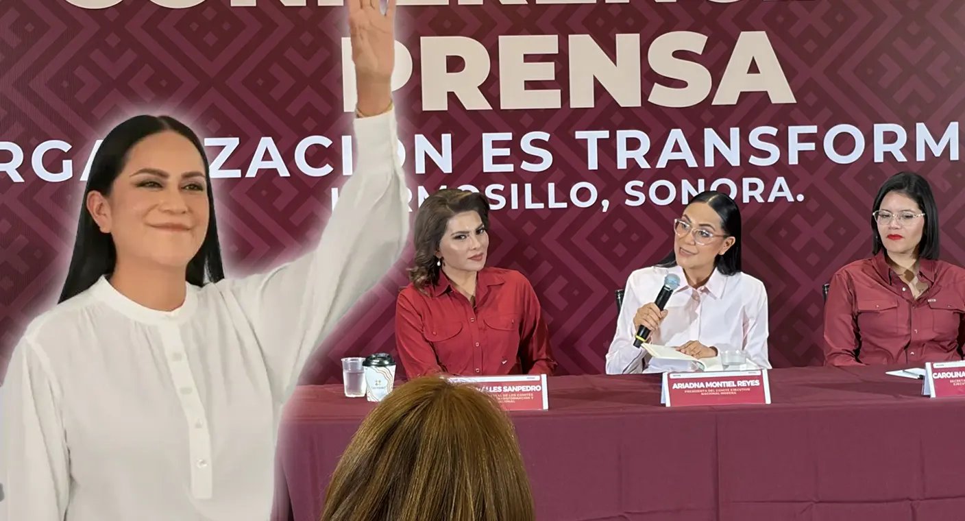 Ariadna Montiel llama a la unidad en Morena durante visita a Hermosillo