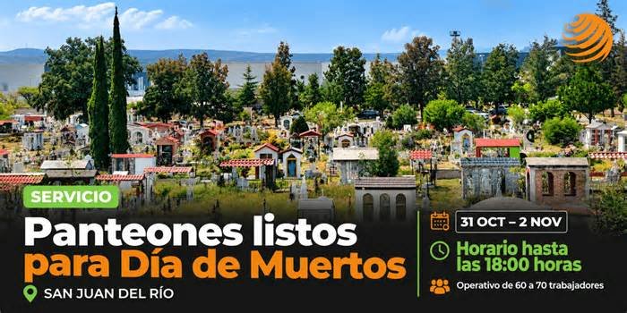 Panteones de San Juan del Río, listos para recibir visitantes