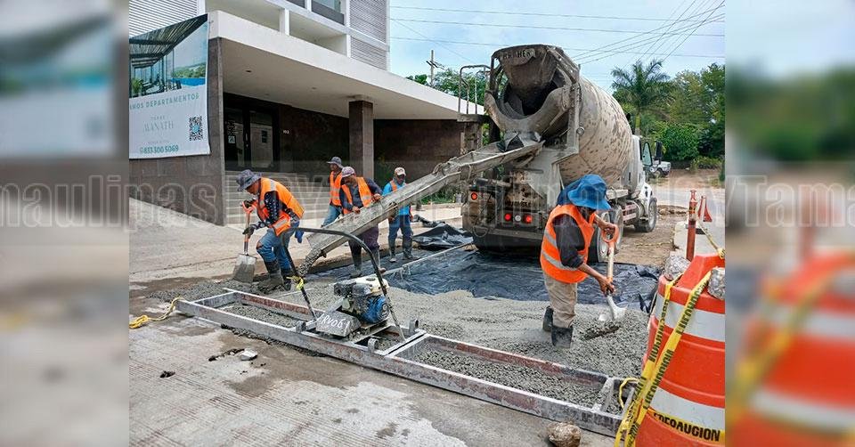 COMAPA Sur avanza en programa de bacheo y atiende rezago acumulado en Tampico y Madero