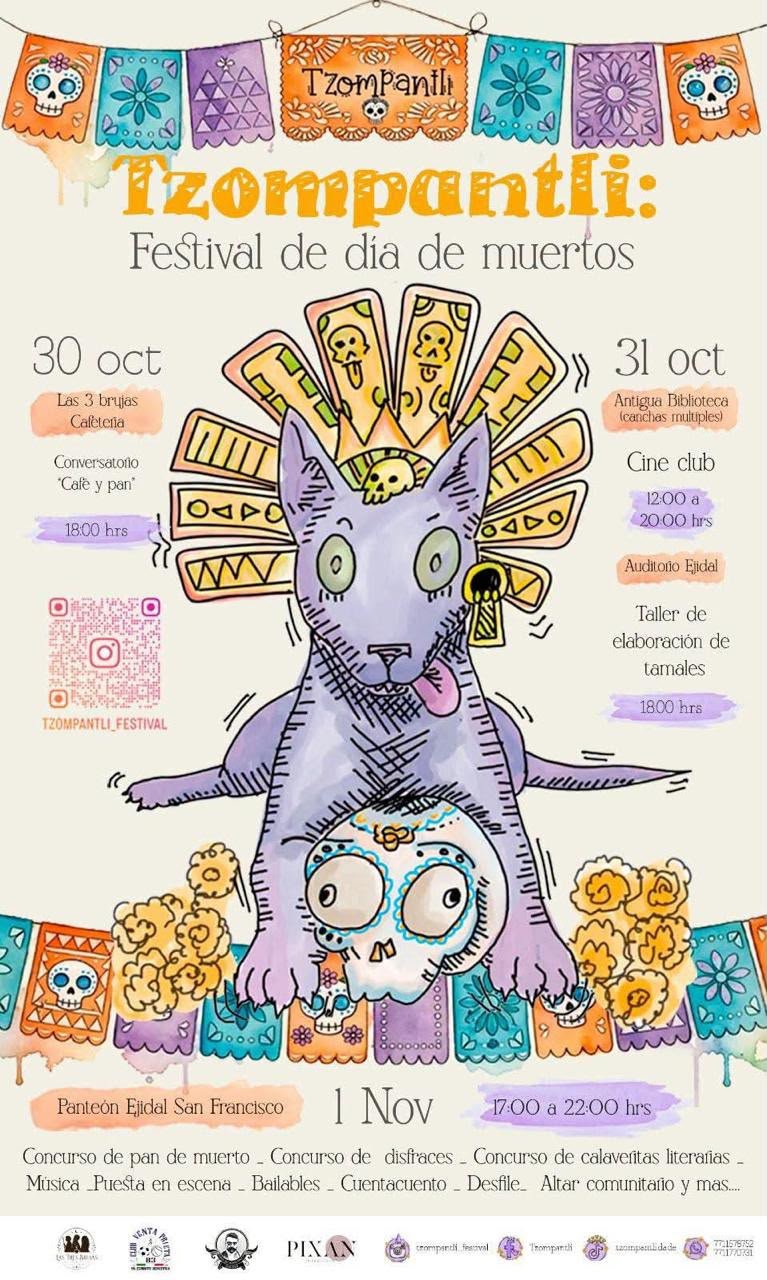 Festival Tzompantli 2026 celebrará el Día de Muertos en Pachuca