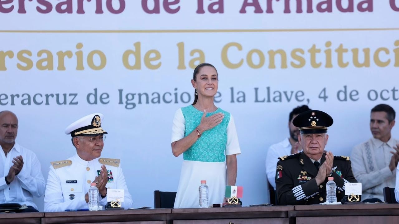 El mensaje de Claudia Sheinbaum que dio a las Fuerzas Armadas en el Puerto de Veracruz