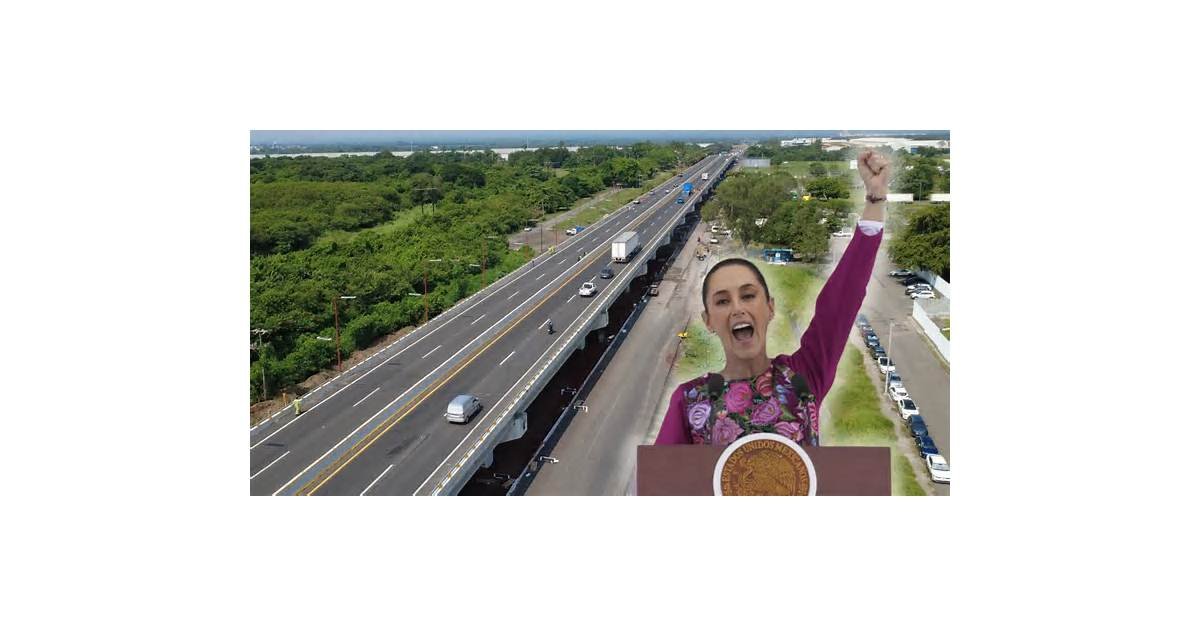 Hoy llega Claudia Sheinbaum a Veracruz para inaugurar el nuevo puente del Distribuidor Vial de Acceso al Puerto