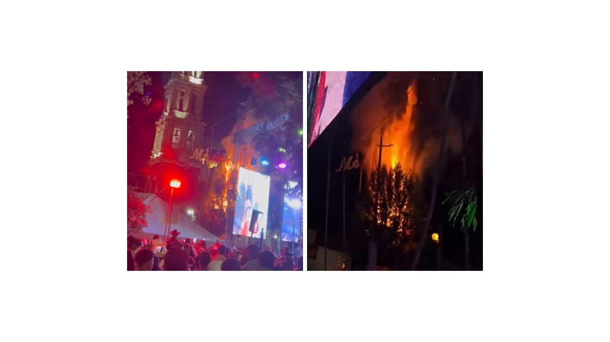 Incendio de árbol interrumpe concierto de Banda Maguey en San Felipe