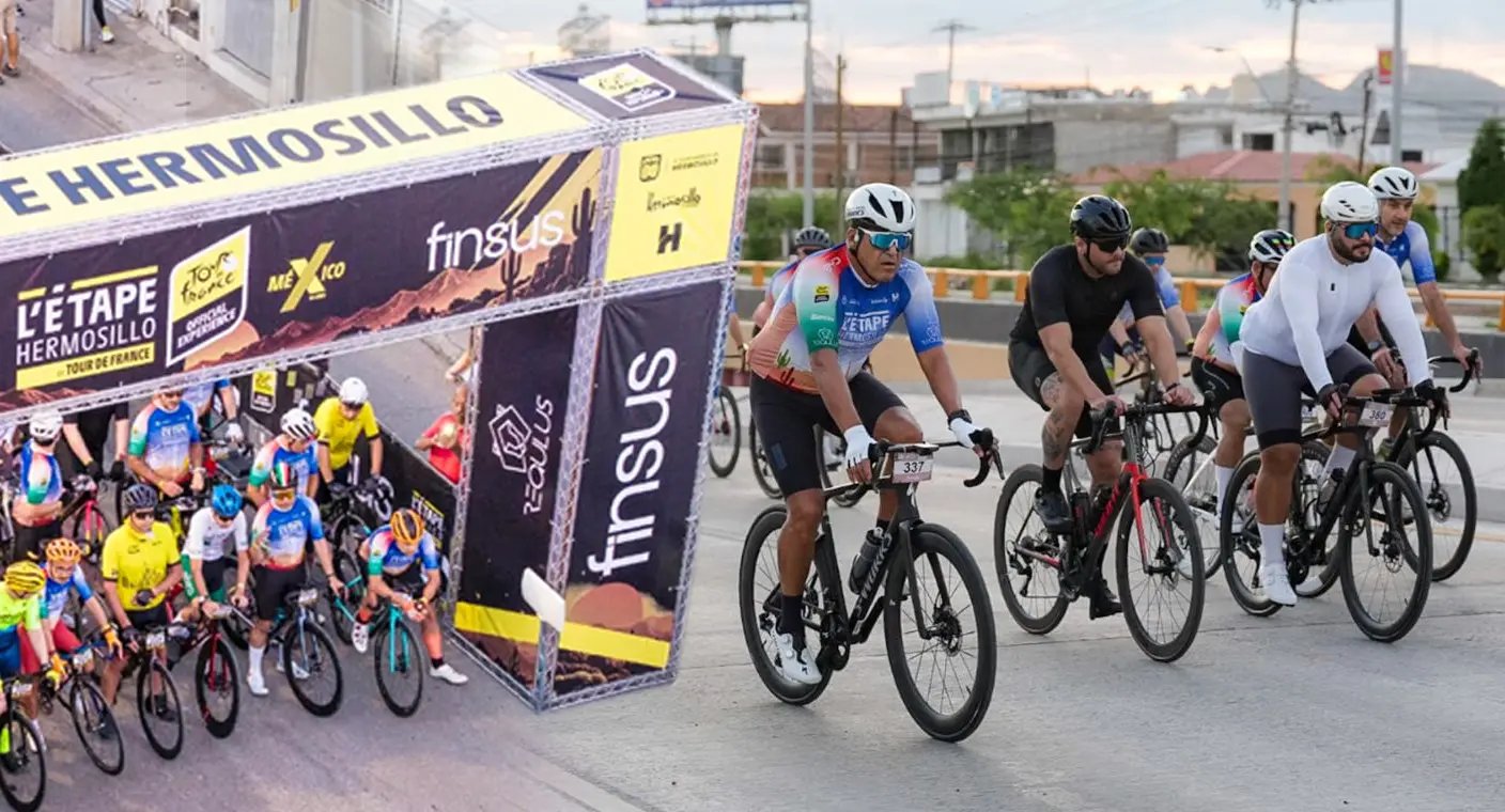 Dan banderazo de salida del L’Étape by Tour de France en Hermosillo con más de mil ciclistas
