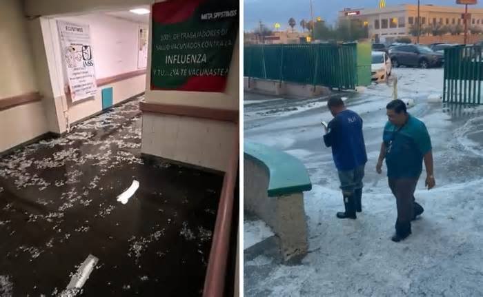 Fuertes lluvias y granizada deja severas inundaciones en Ciudad Juárez; hospital del IMSS reporta anegaciones de hasta un metro de altura
