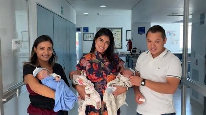 Nacen trillizos por cesárea, el quinto parto múltiple del Hospital Regional en Morelia, Michoacán
