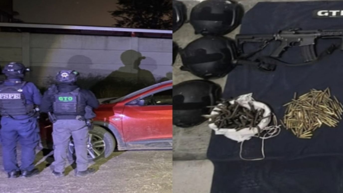 Detienen a Hombres con Armas, Equipo Táctico y una Camioneta Robada en Jaral del Progreso