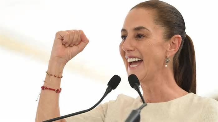 Claudia Sheinbaum retoma el “Me canso ganso” en Campeche ante protestas por el IMSS
