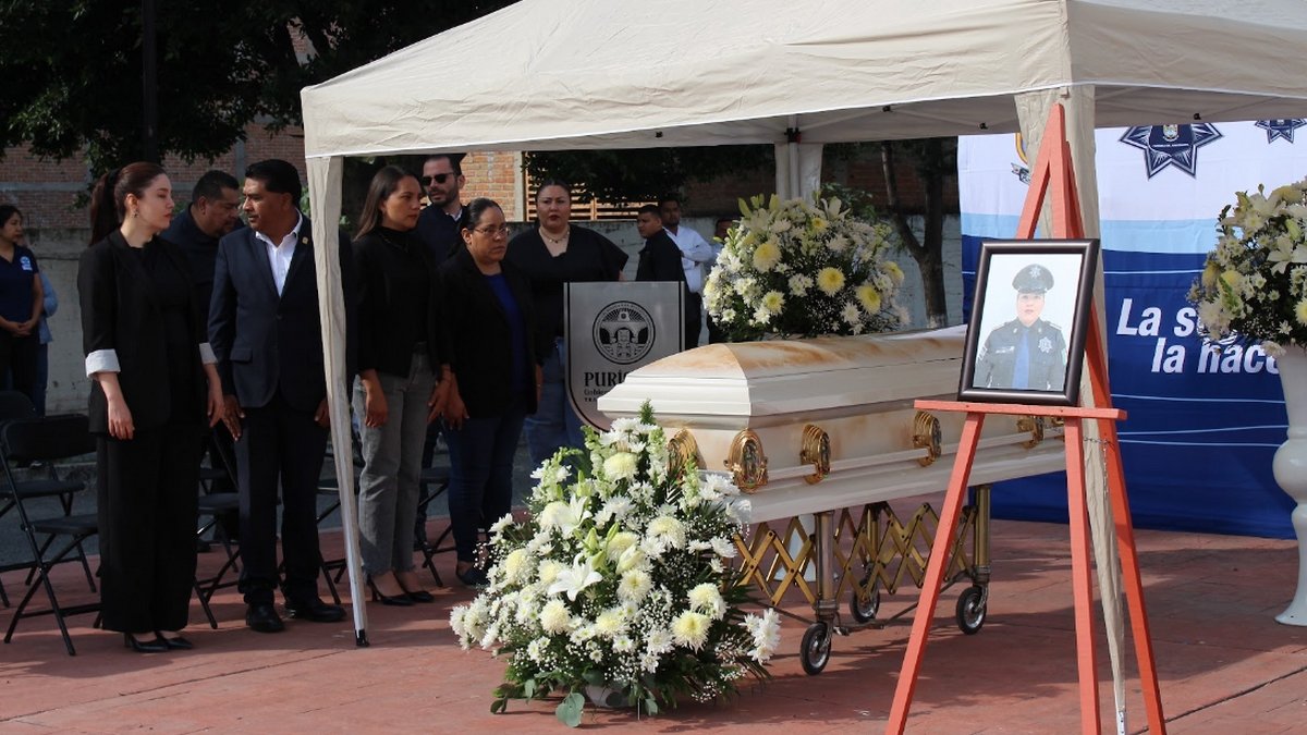 Despiden con honores a María Angélica, policía asesinada en Purísima del Rincón