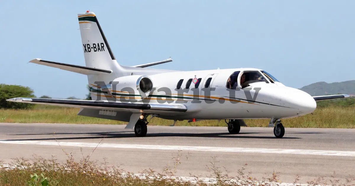 Se accidenta Cessna Citation tras despegar de Tepic en Ixtlán
