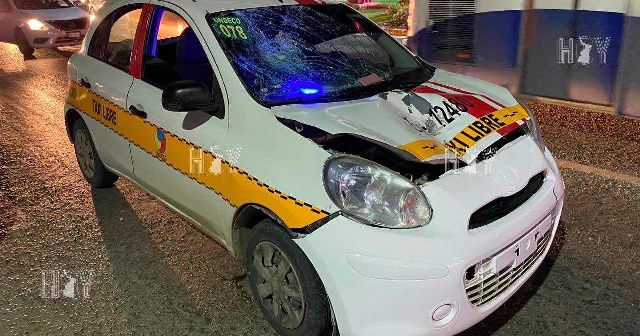 Taxi atropella y deja grave a adulto mayor en Tampico