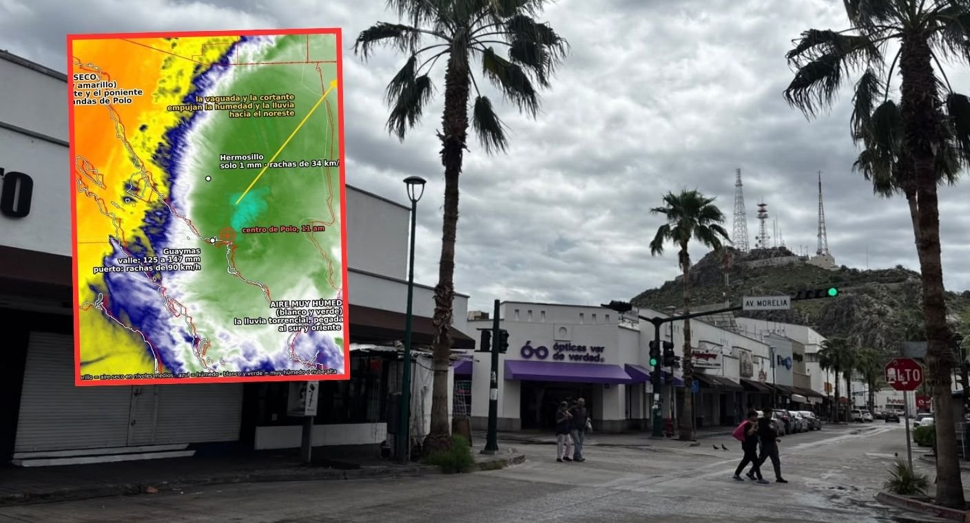 “Polo” golpeó Guaymas con hasta 147 mm de lluvia, pero Hermosillo quedó en la orilla: MeteoAlert