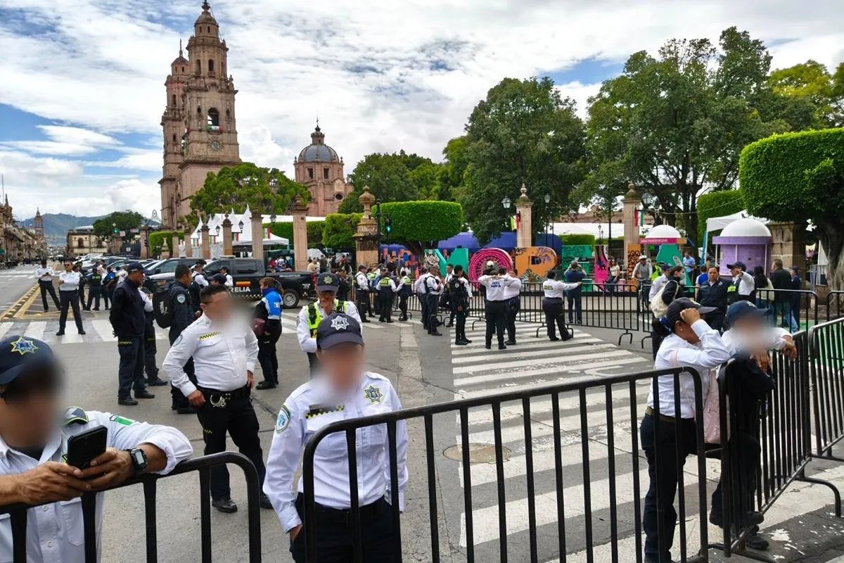 En alerta, 50 patrullas en Centro de Morelia ante marcha del FNLS