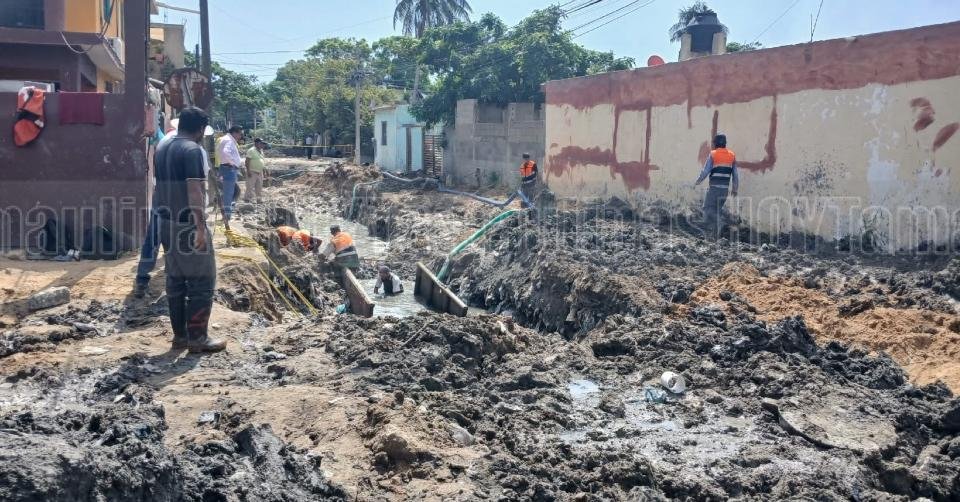 Mantiene COMAPA SUR atención permanente a socavones en Tampico y Ciudad Madero