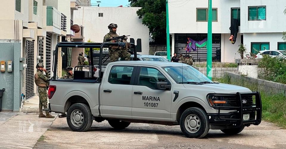 Fuerzas federales catean vivienda en la colonia Petrolera de Tampico