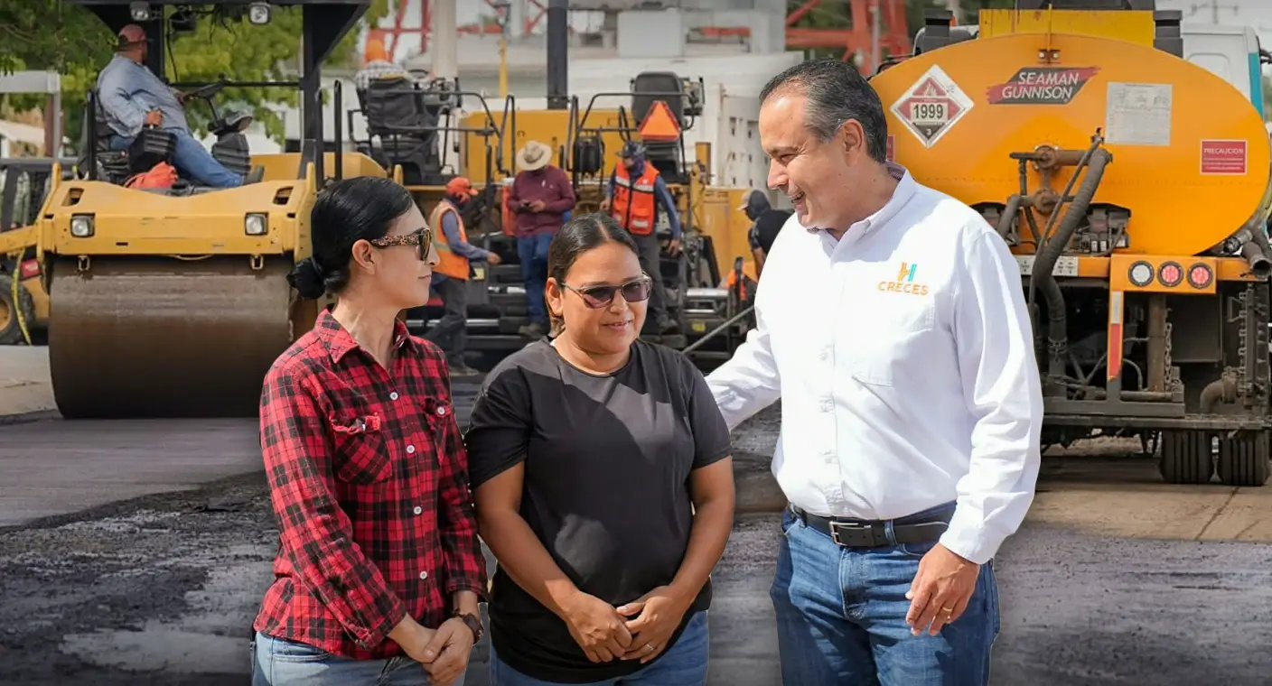 Hermosillo invierte 2.5 millones en calles del Poblado Miguel Alemán y lleva apoyos a Bahía de Kino